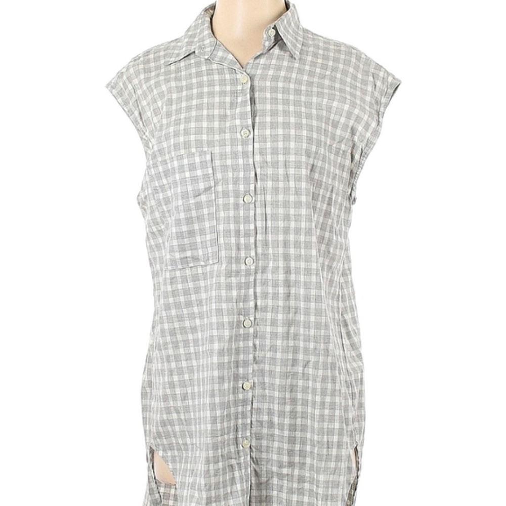 Koch Plaid Tunic Shirt Dress Casual Comfy